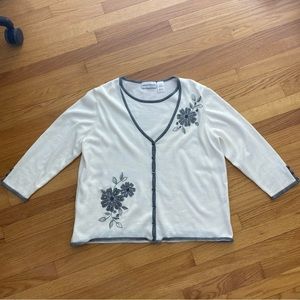 vintage alfred dunner flower design shirt